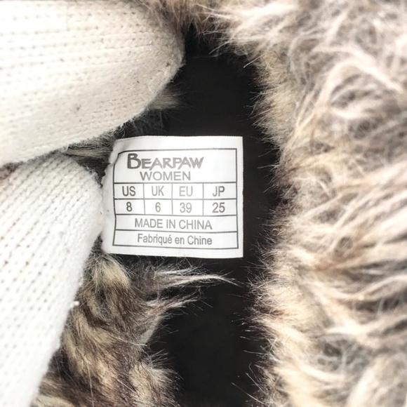 Bearpaw Women Boots Faux Fur Winter Waterproof Sheep Skin Lining Brown Sz 8 - Picture 8 of 16